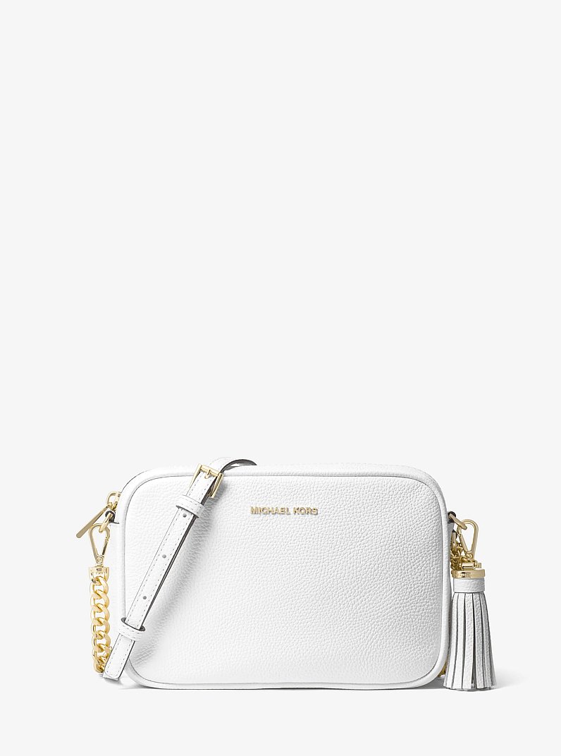 Borsa a tracolla Ginny in pelle in BIANCO OTTICO | Michael Kors