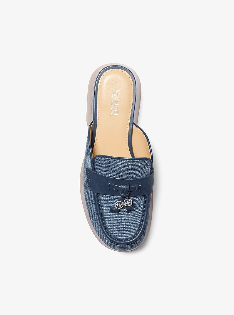 Zoe Denim Mule in DK VT BLUWSH | Michael Kors