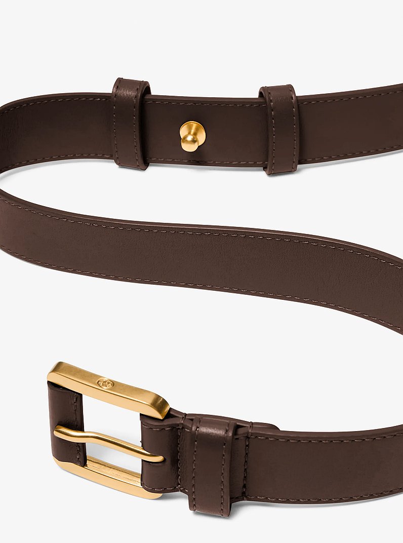 Kaitlin Leather Trouser Belt in ESPRESSO | Michael Kors