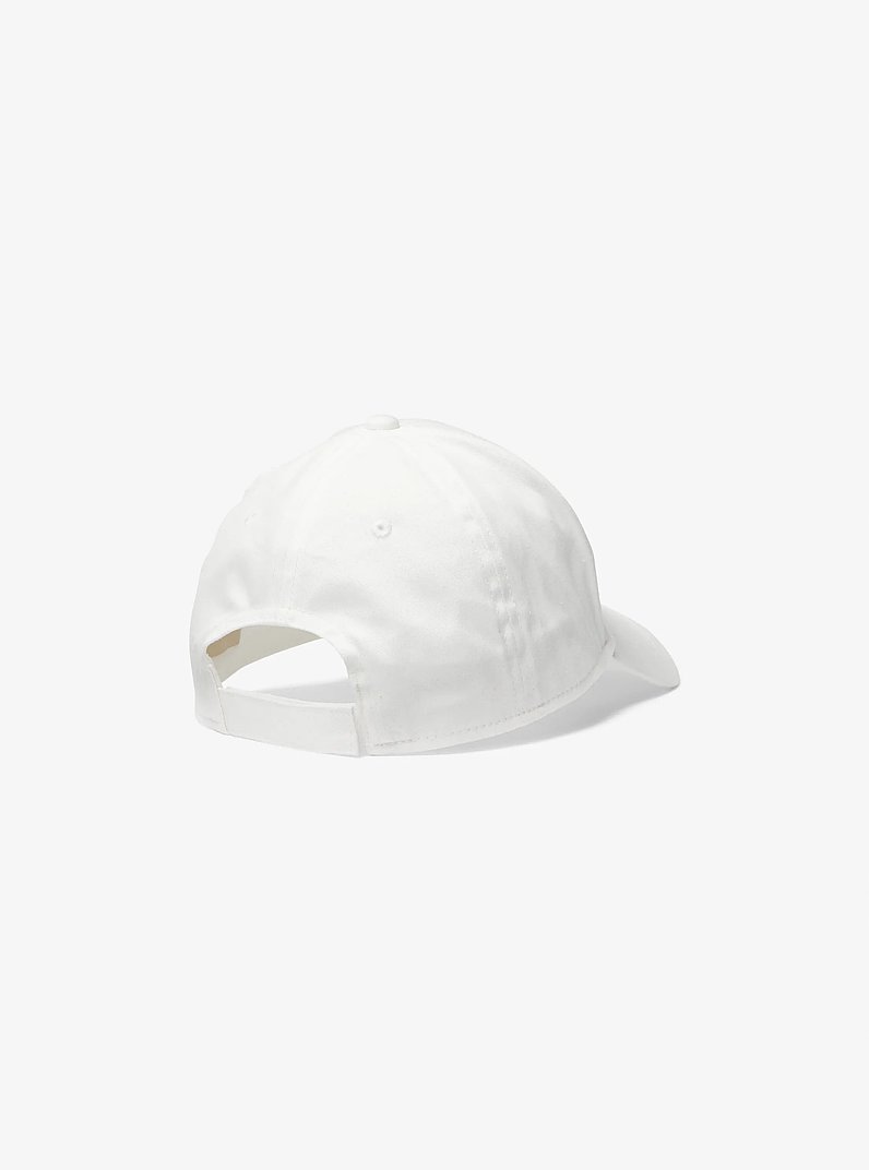 Casquette de baseball en coton brod&eacute; in BLANC | Michael Kors