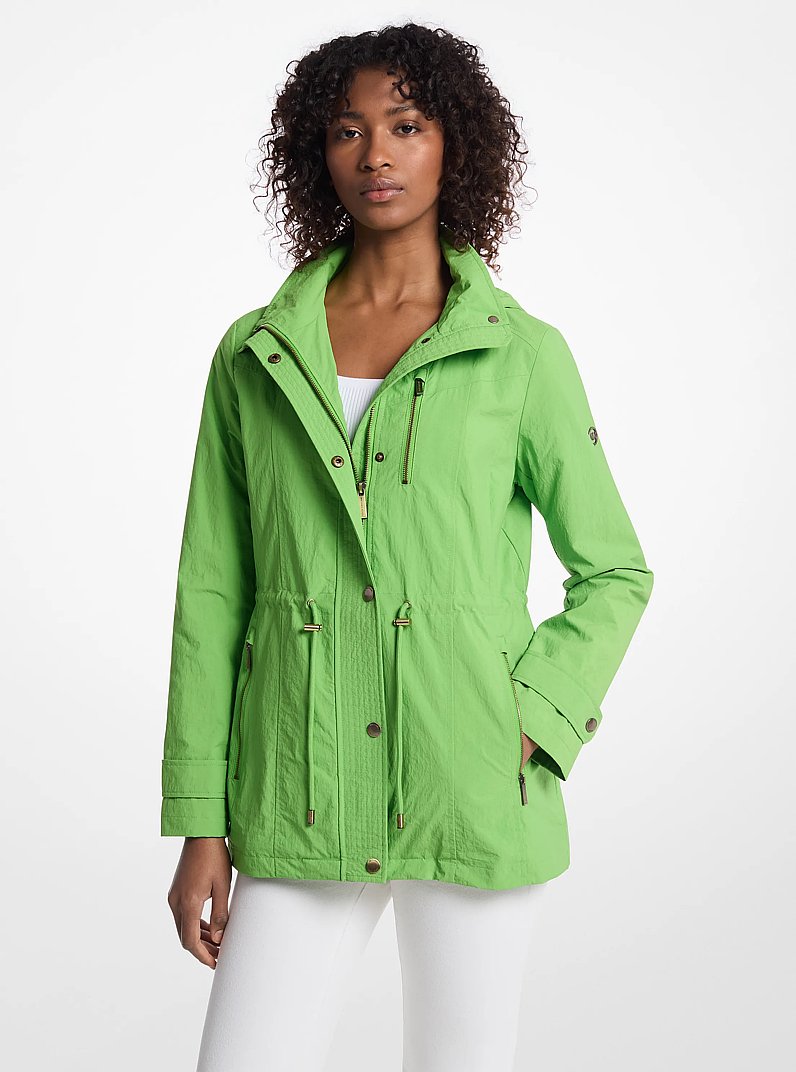 Woven Hooded Anorak in BLACK - Sale | Michael Kors [US]