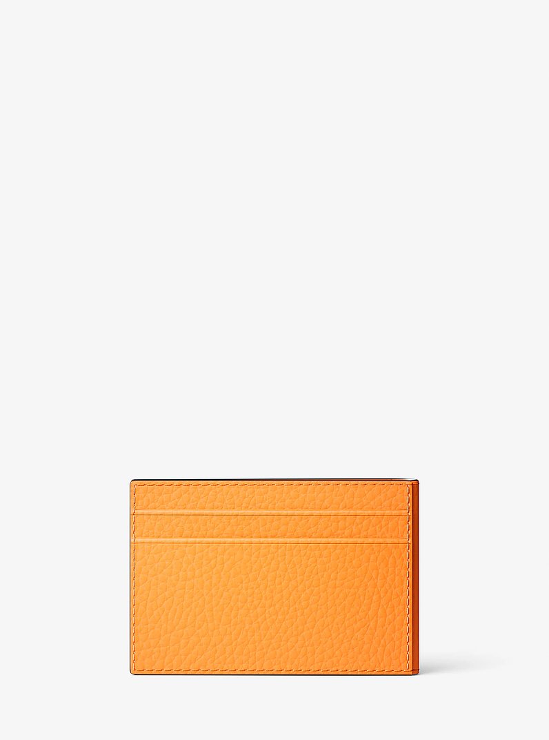 Cooper Pebbled Leather Wallet in POP ORANGE | Michael Kors