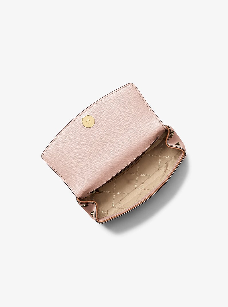 Ava Extra-Small Saffiano Leather Crossbody in SOFT PINK | Michael Kors