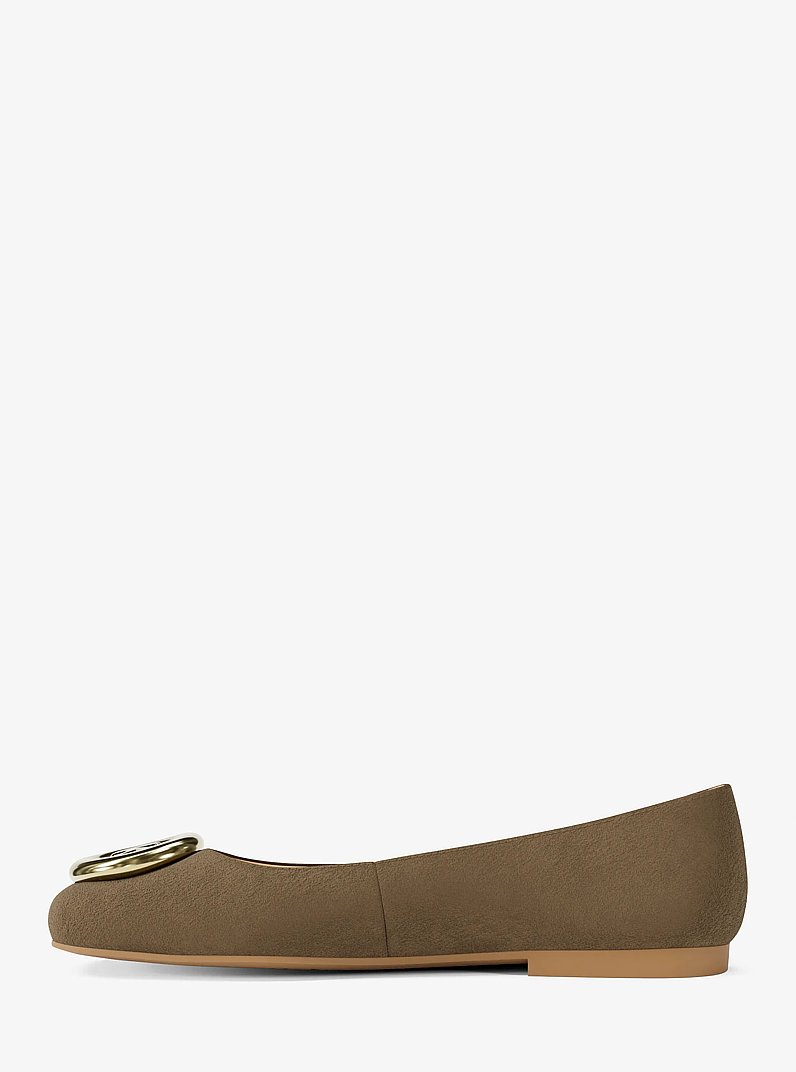 Milan Suede Ballet Flat in HUSK | Michael Kors