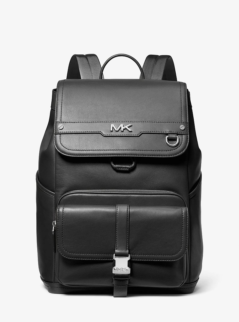 Varick Leather Backpack in BLACK | Michael Kors