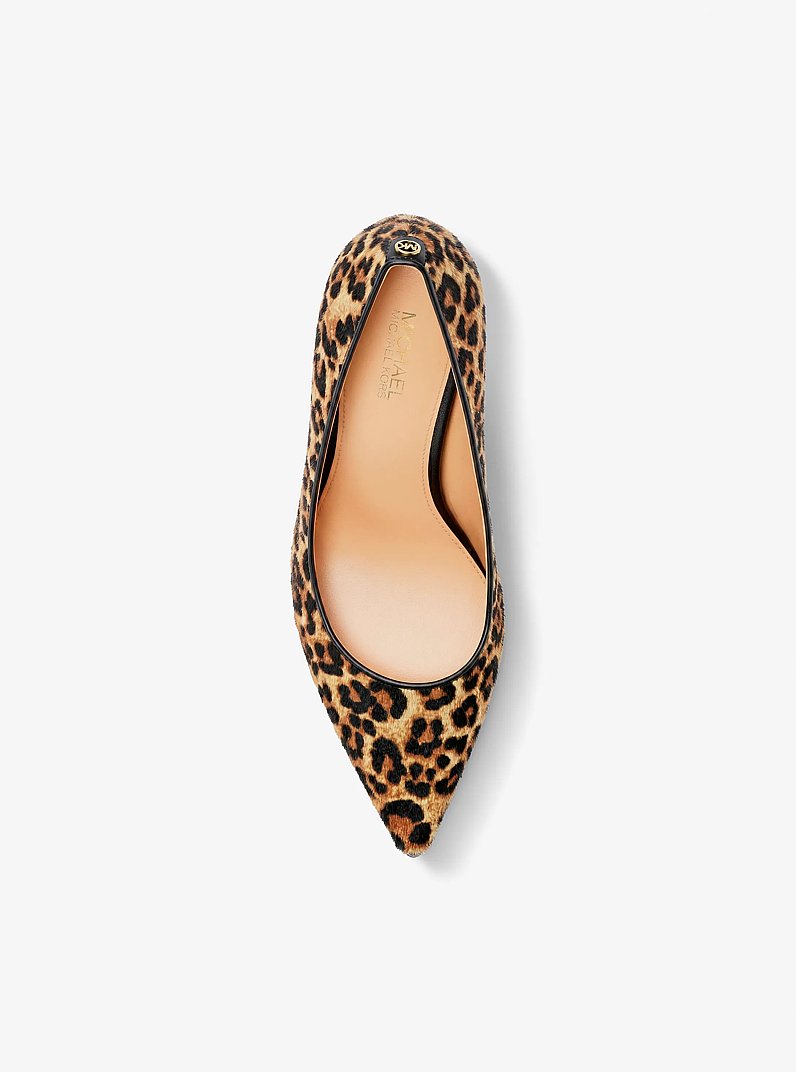 Willa Flex Leopard Print Calf Hair Pump in DK CAMEL MLT | Michael Kors
