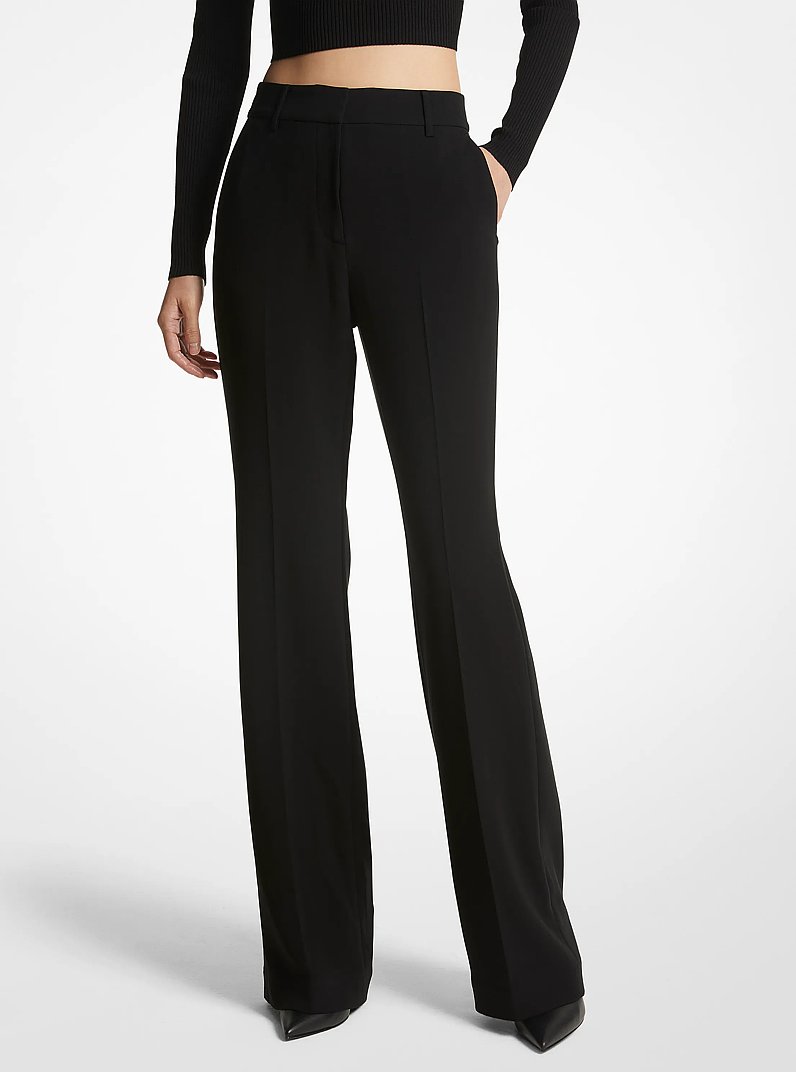 Crepe Bootcut Pants in BLACK | Michael Kors