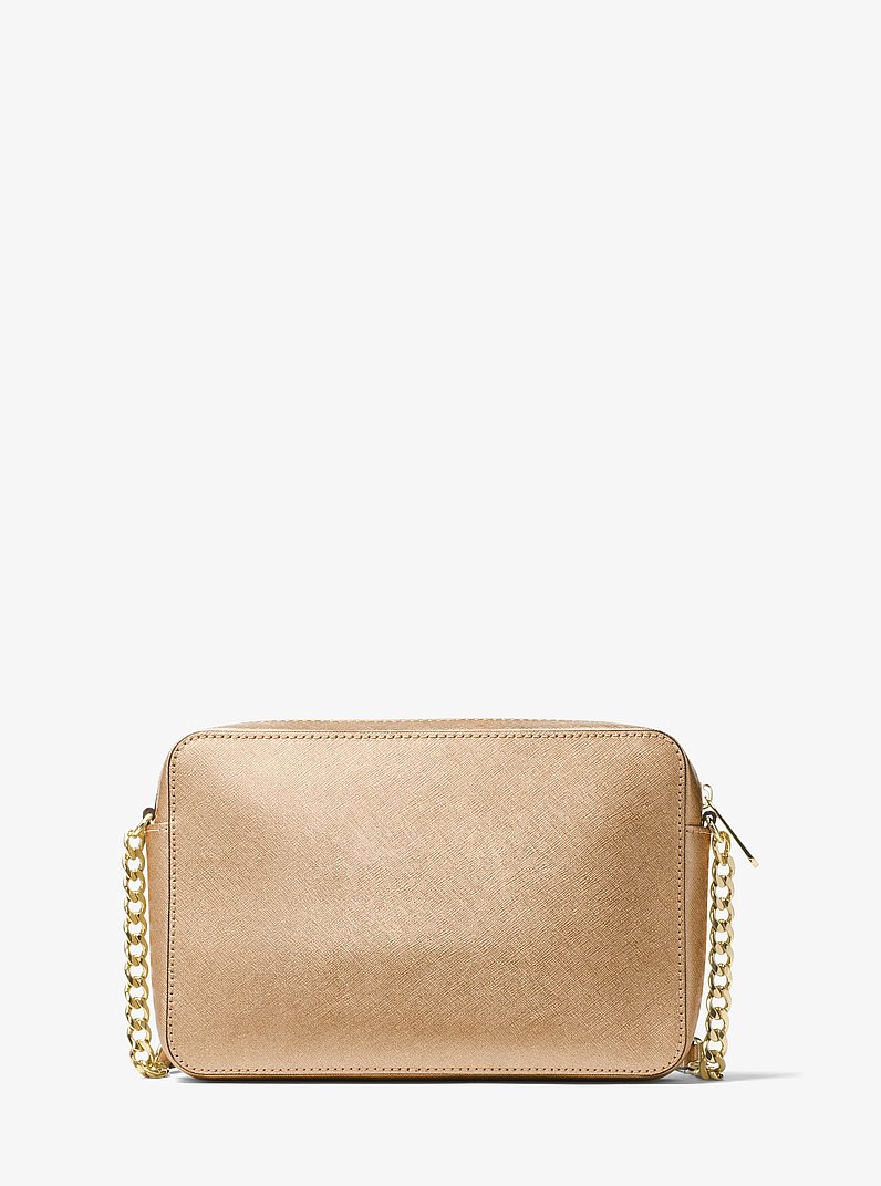 Jet Set Travel Large Metallic Leather Crossbody