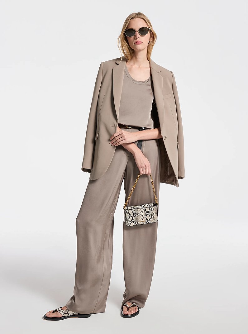 Crepe Blazer in CHESTNUT | Michael Kors