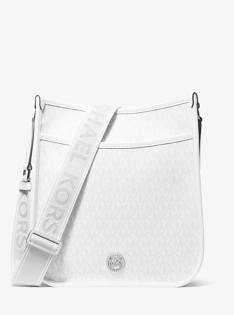 Luisa Large Signature Logo Messenger Bag in OPT/ALLUM | Michael Kors