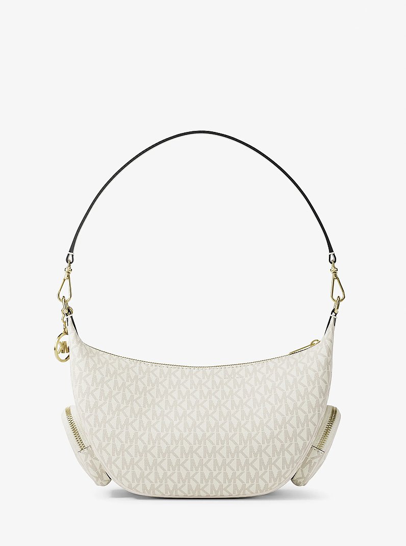 Sac &agrave; &eacute;paule convertible Merritt de taille moyenne &agrave; logo Signature in CR&Egrave;ME MULTI L&Eacute;GER | Michael Kors