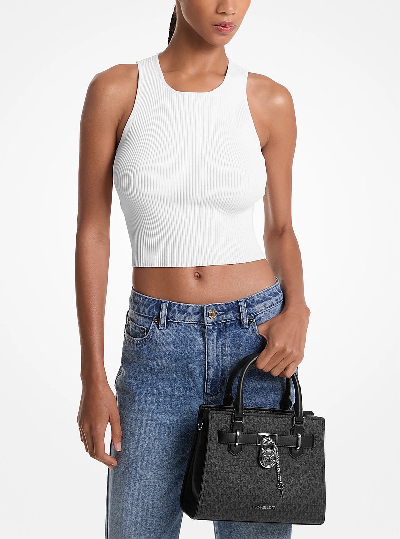 Petit sac &agrave; main Hamilton &agrave; logo Signature in NOIR | Michael Kors