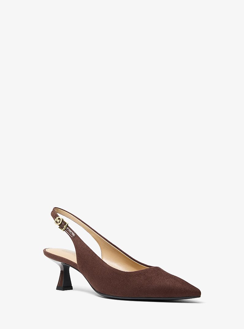 Amali Polyester Microsuede Pump   in NUTMEG | Michael Kors