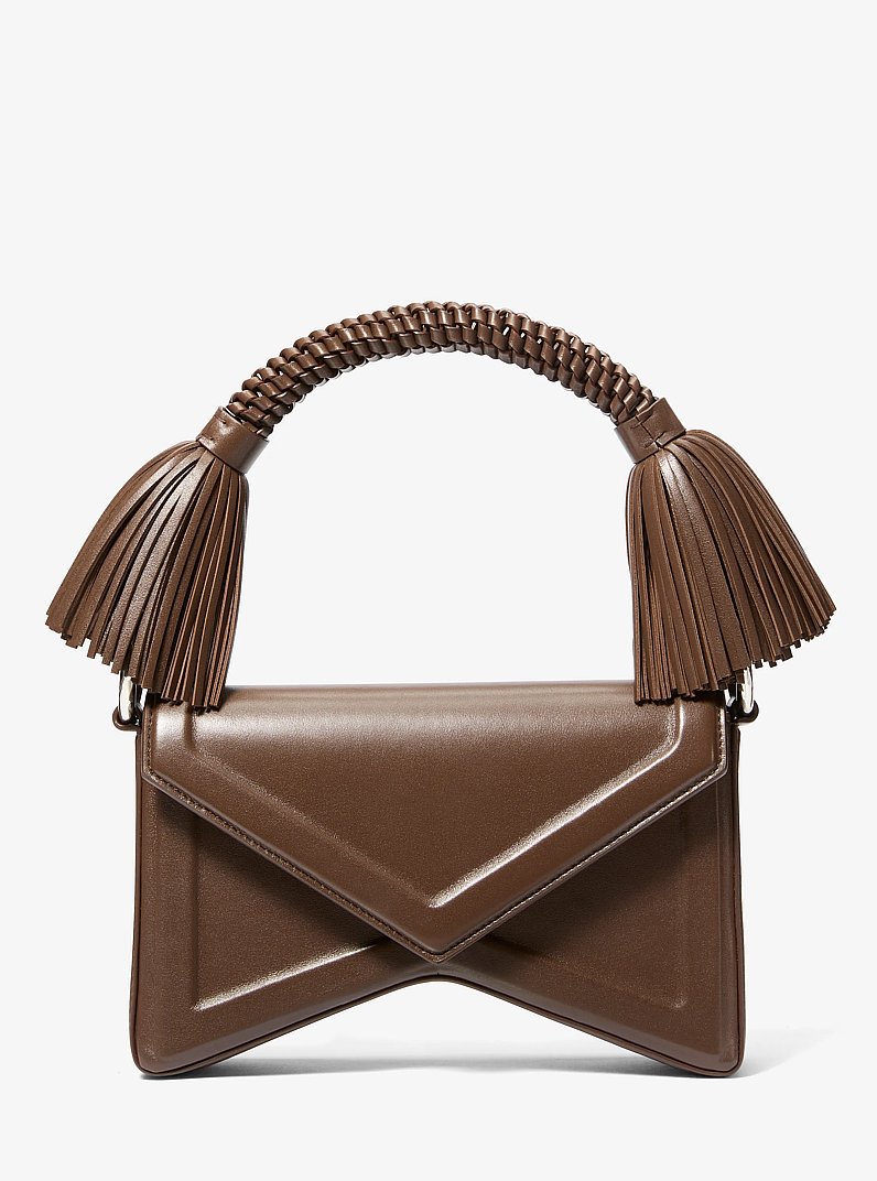 Bolso de hombro Manhatta de piel con borlas in JAVA | Michael Kors