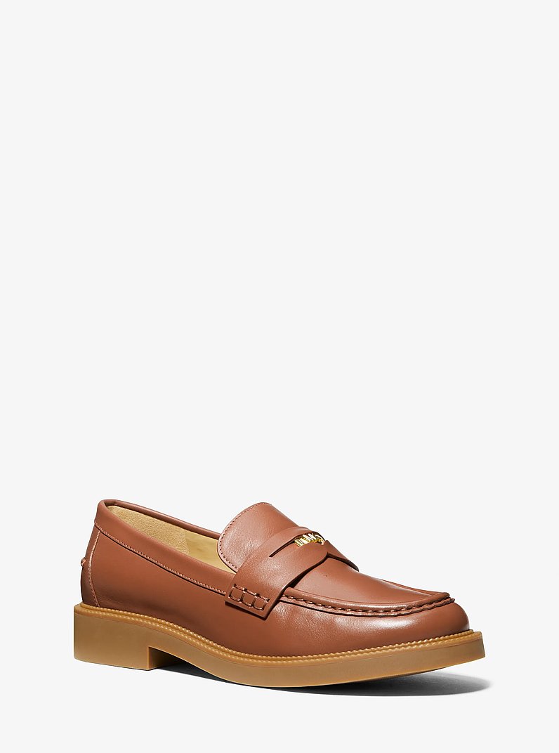 Eden Leather Loafer in LUGGAGE | Michael Kors