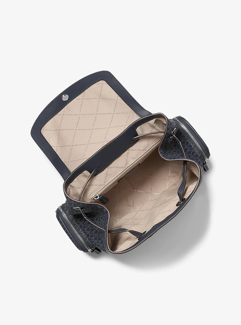 Jet Set Large Signature Logo Backpack in ADMIRAL | Michael Kors