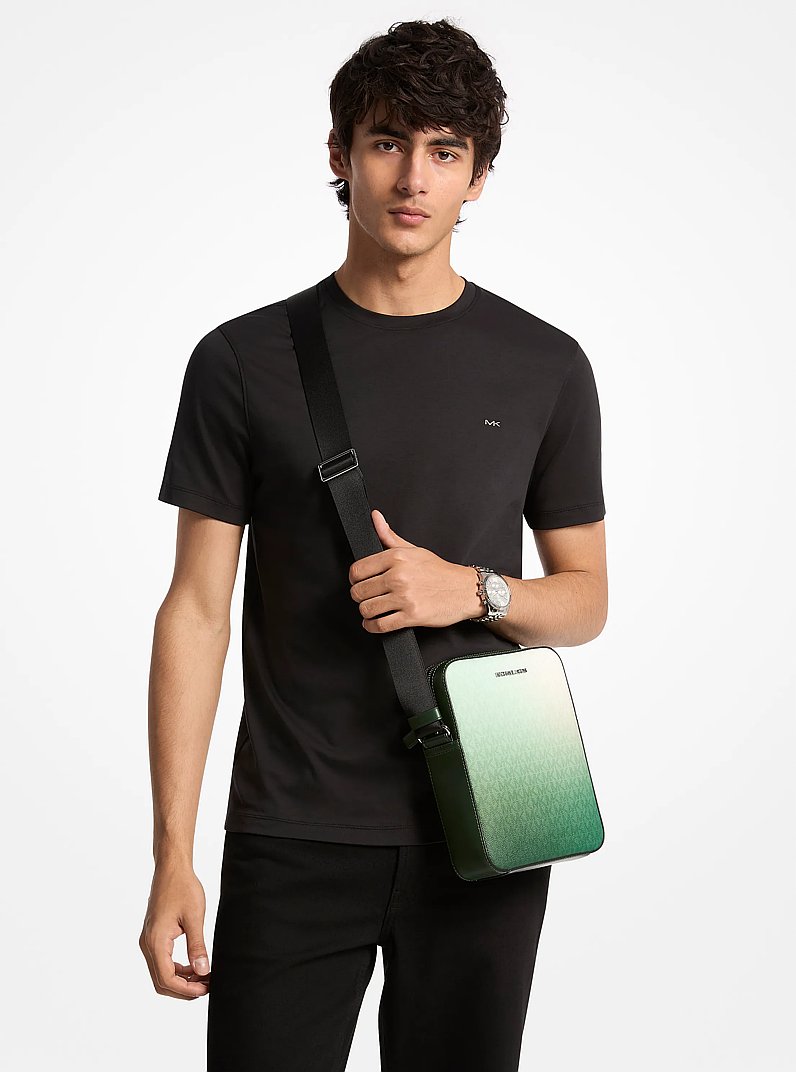 Cooper Small Ombr&eacute; Signature Logo Reporter Bag in MOSS MULTI | Michael Kors