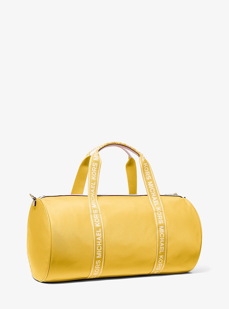 Jet Set Large Logo Tape Nylon Weekender Bag in DAISY YELLOW | Michael Kors
