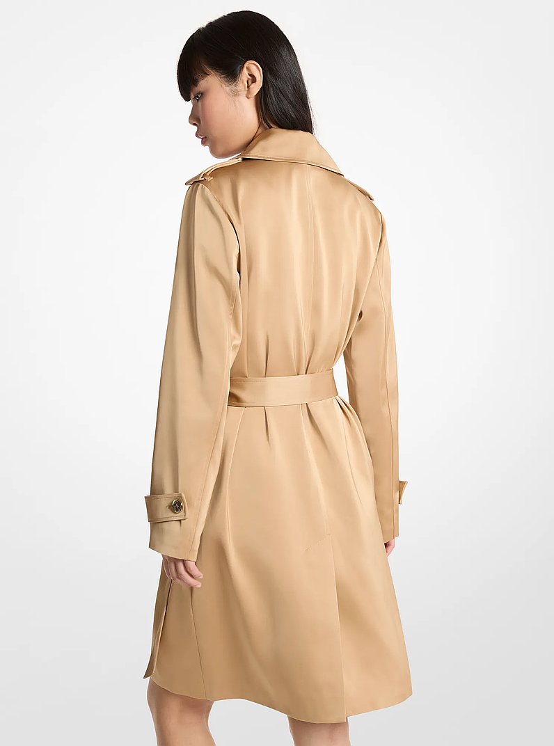 Trenchcoat aus Satin in KHAKI | Michael Kors