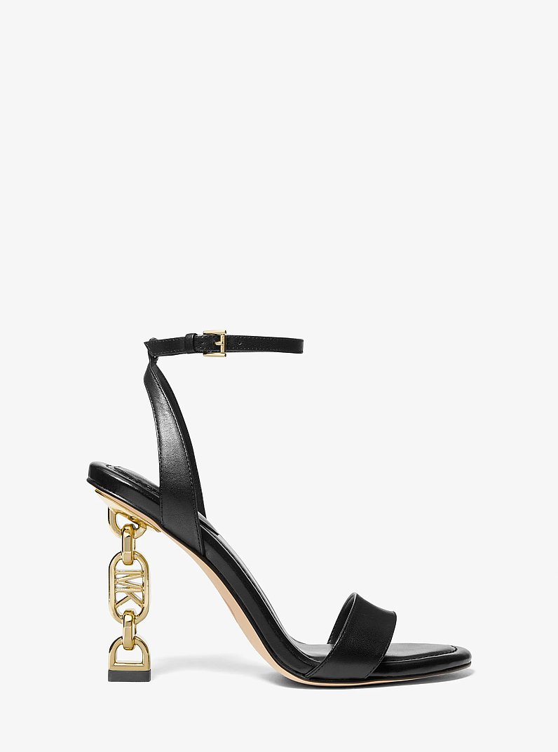 Tenley Empire Logo Embellished Leather Sandal