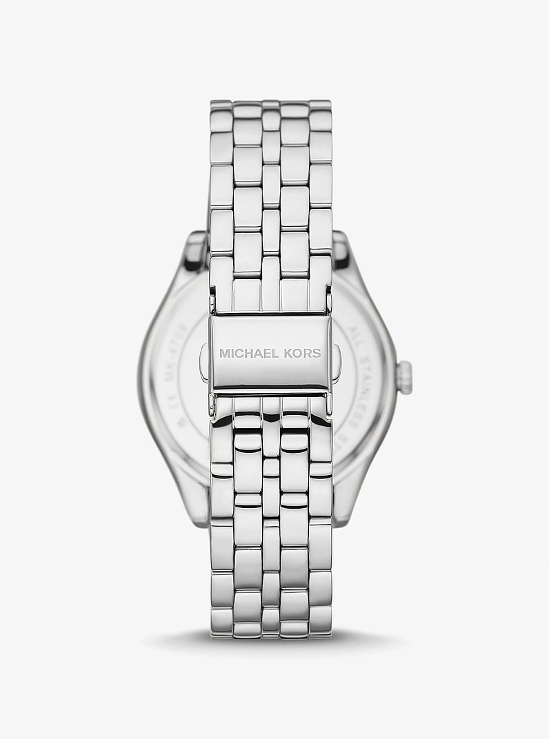 Harlowe Pav&eacute; Silver-Tone Watch in SILVER | Michael Kors