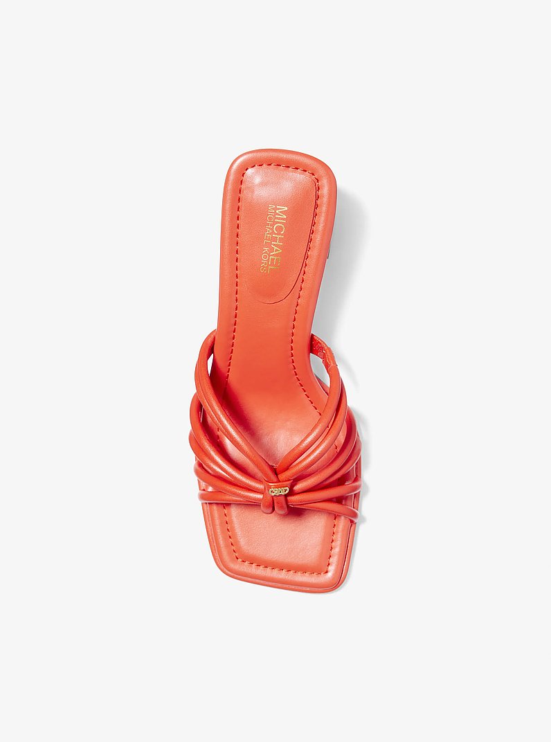 Astra Leather Mule in OPTIC ORANGE | Michael Kors