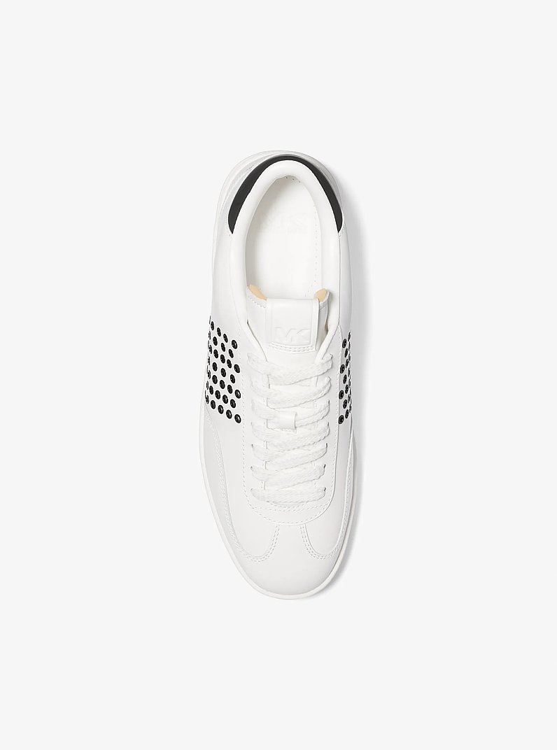 Wilton Grommeted Leather Sneaker in OPTIC WHITE | Michael Kors