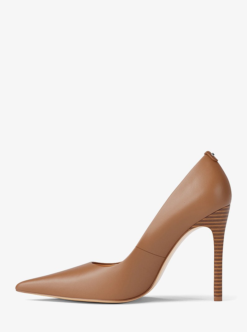 Elyse Leather Pump in LUGGAGE | Michael Kors