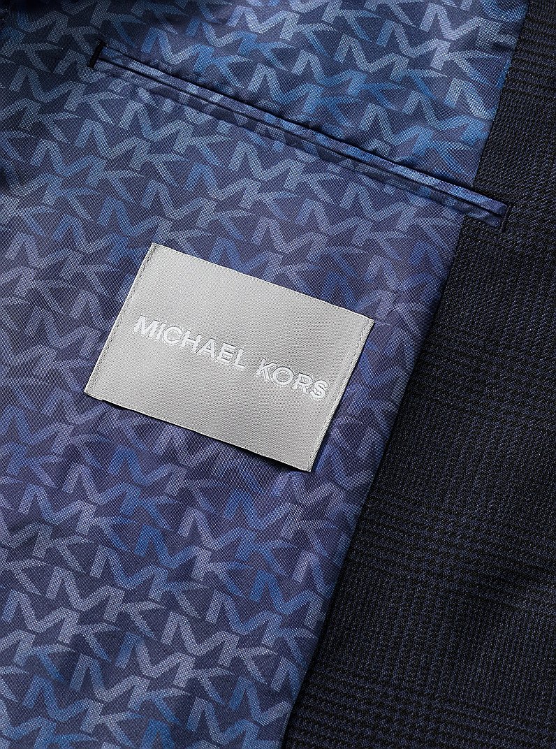 Americana de mezcla de lana con patr&oacute;n Pr&iacute;ncipe de Gales in AZUL MARINO | Michael Kors