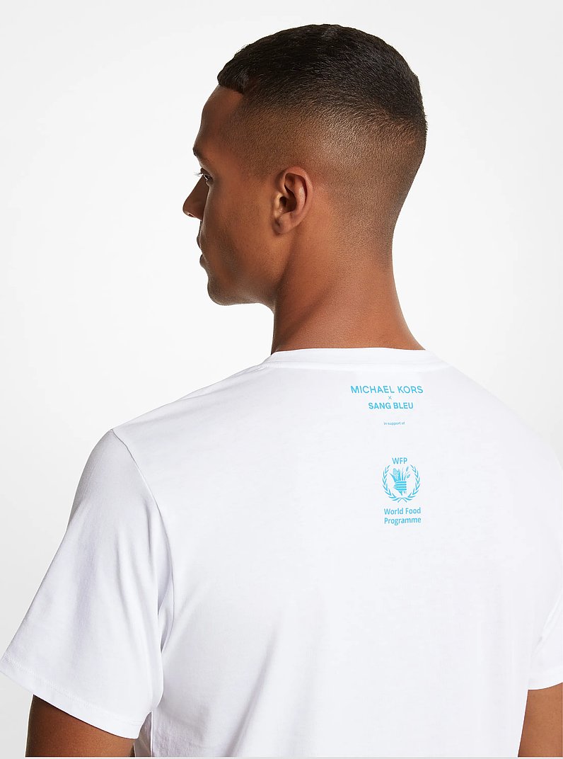 Watch Hunger Stop Organic Cotton Unisex T-Shirt in WHITE | Michael Kors