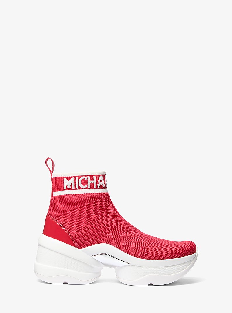 Olympia Stretch Knit Boot in BRIGHT RED | Michael Kors