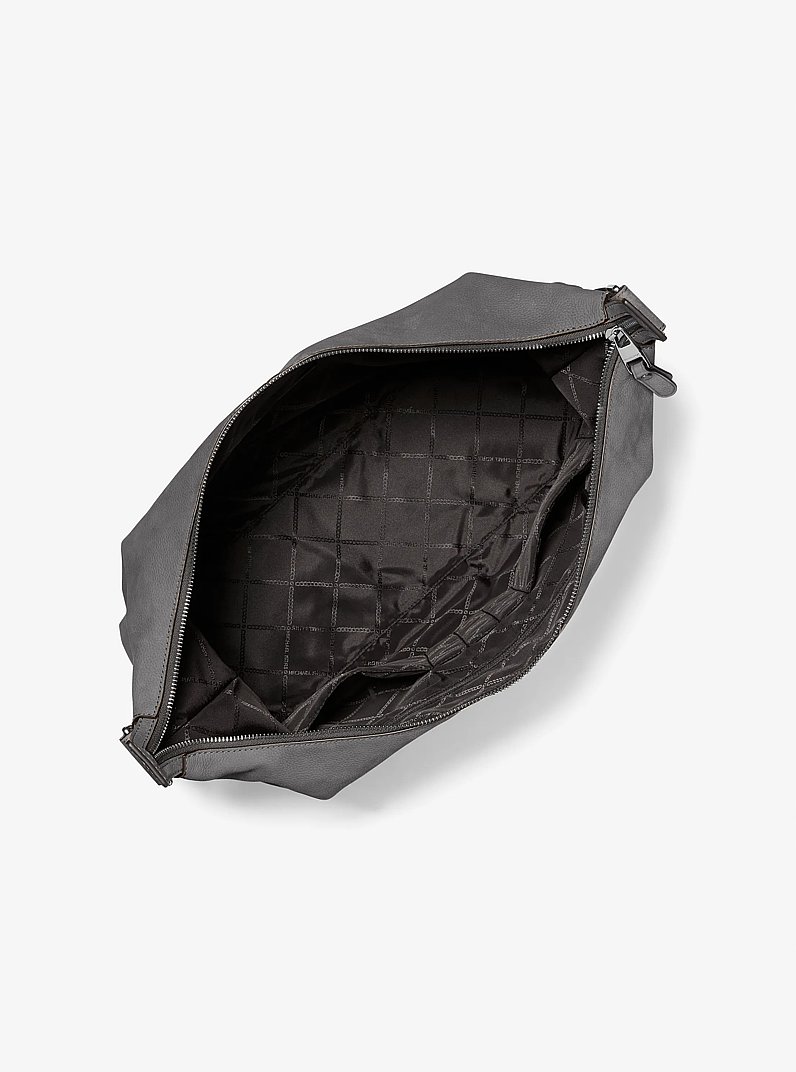 Hudson Nubuck Hobo Bag in SLATE | Michael Kors