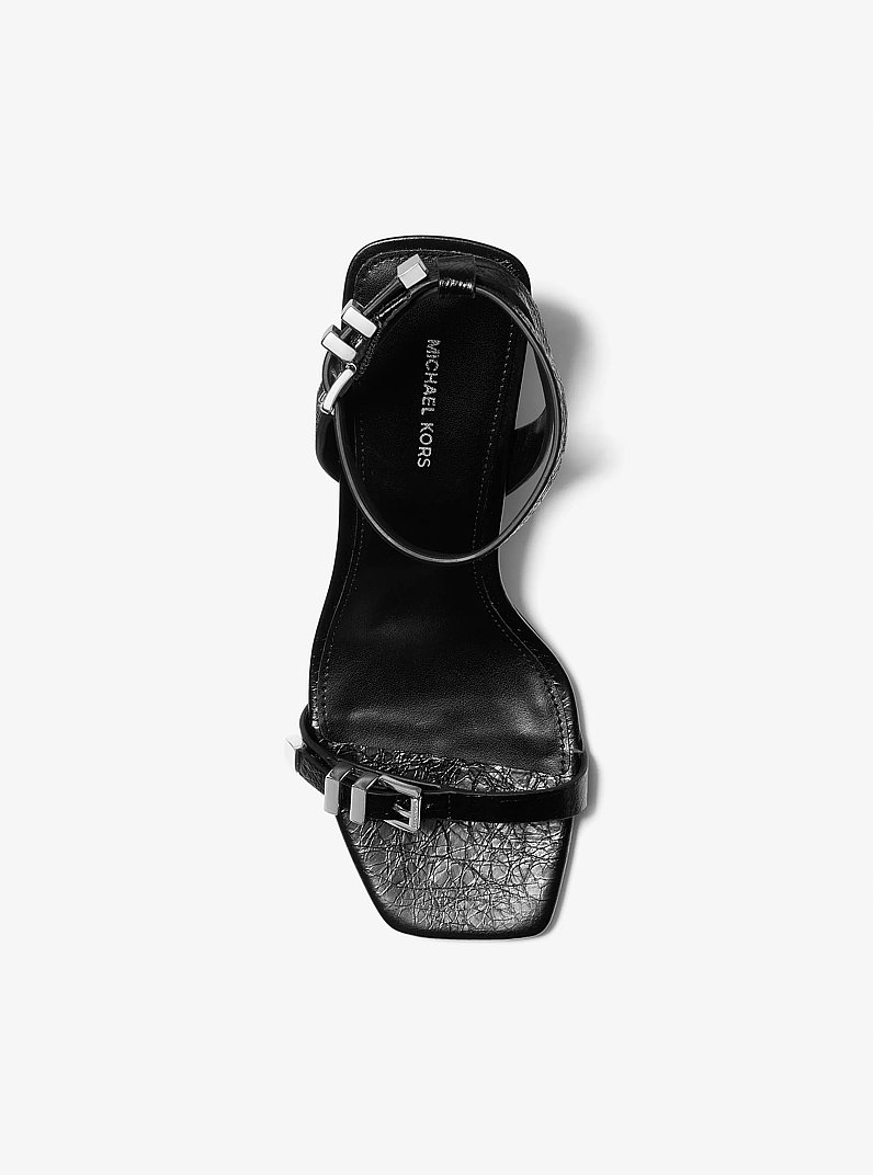 Sandalia Darrington de piel cuarteada in NEGRO | Michael Kors