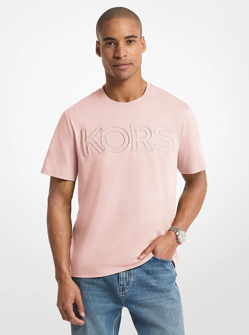 KORS Cotton Jersey T-Shirt in POWDER BLUSH | Michael Kors
