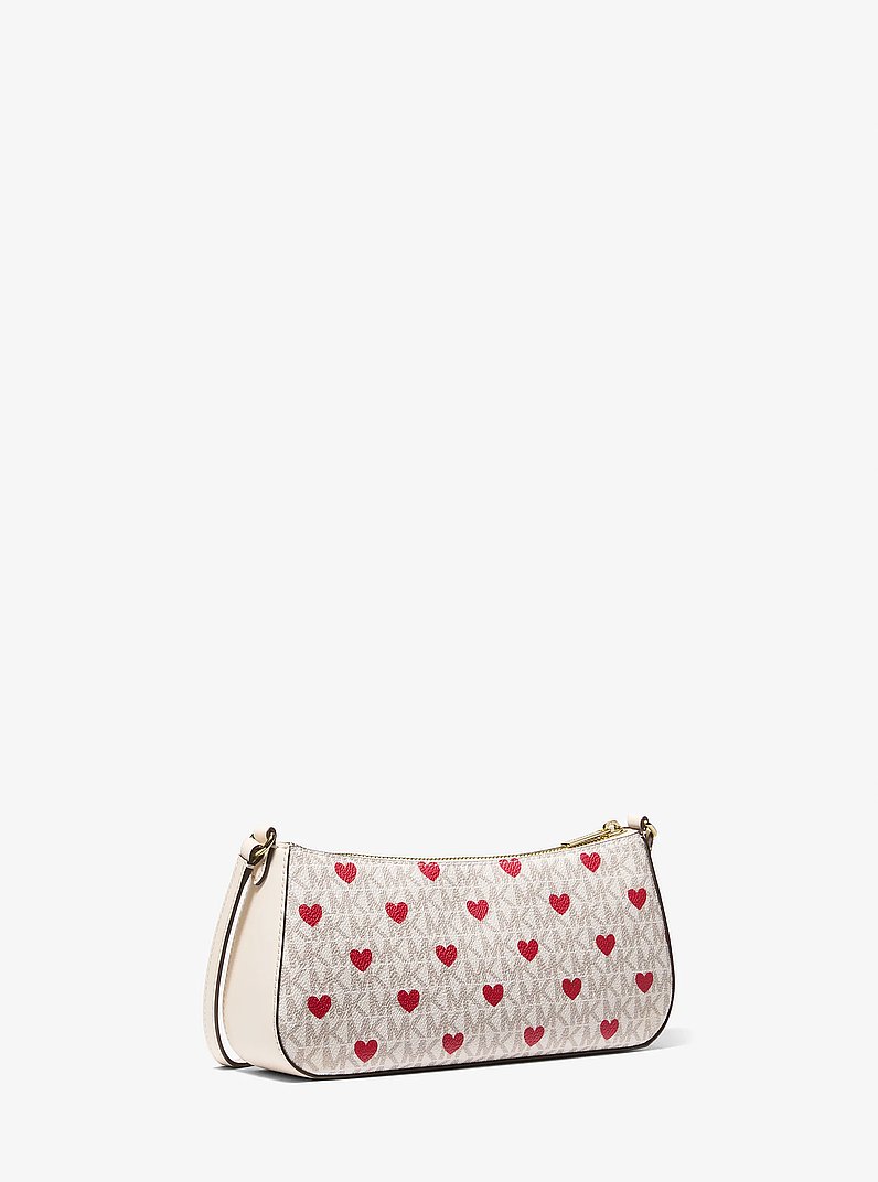 Sammy Small Printed Signature Logo Pochette in LT CREAM | Michael Kors