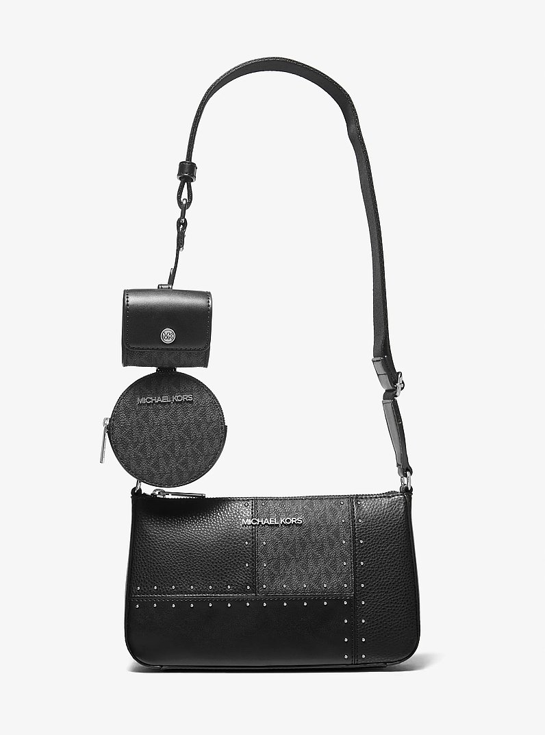 MICHAEL KORS ショルダーバッグ Jet Set Travel Small Metallic Patchwork and Signature Logo