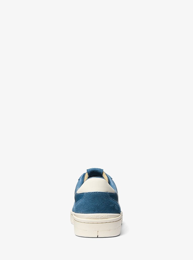 Wilton Leather and Suede Sneaker in DK CHAMBRAY | Michael Kors