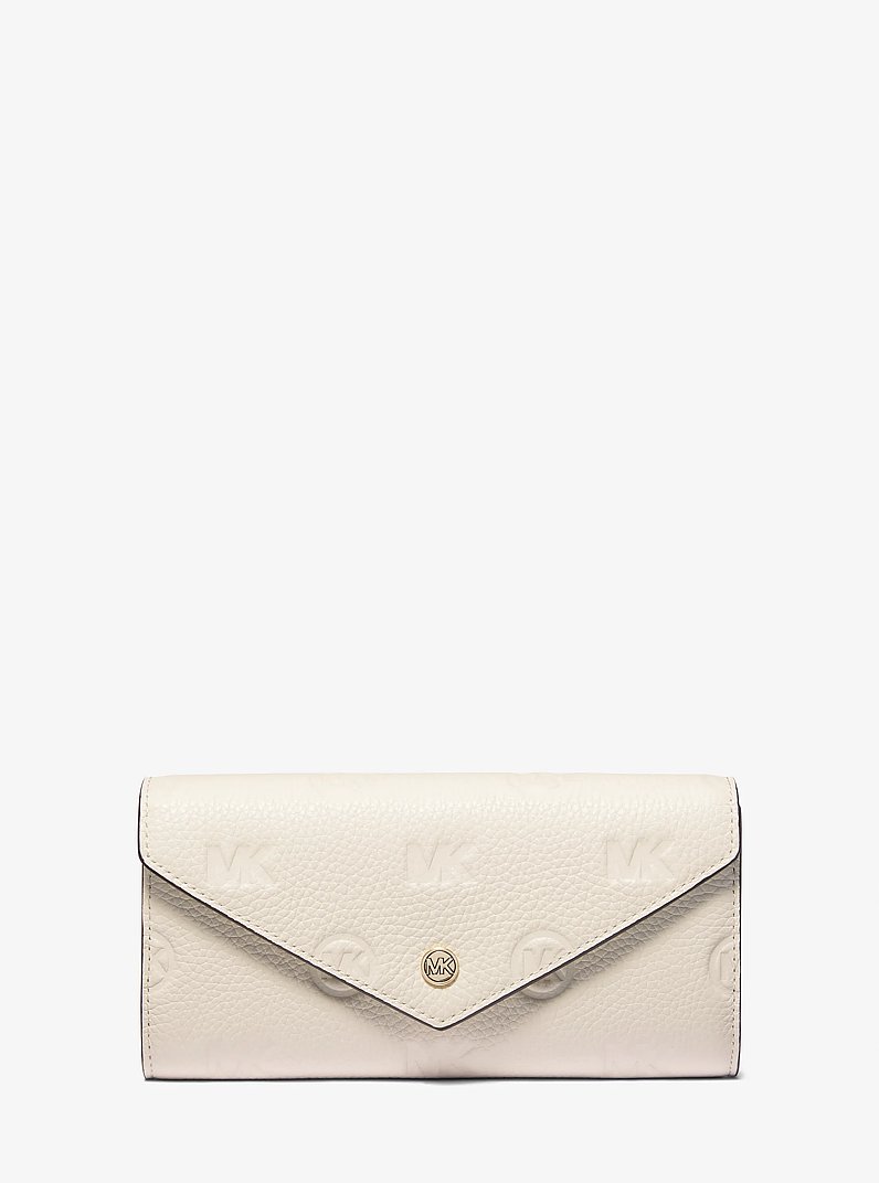 Jet Set Travel Large Logo Embossed Leather Envelope Wallet