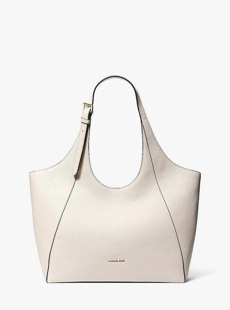 Bernie Large Pebbled Leather Tote Bag in CR&Egrave;ME L&Eacute;GER | Michael Kors