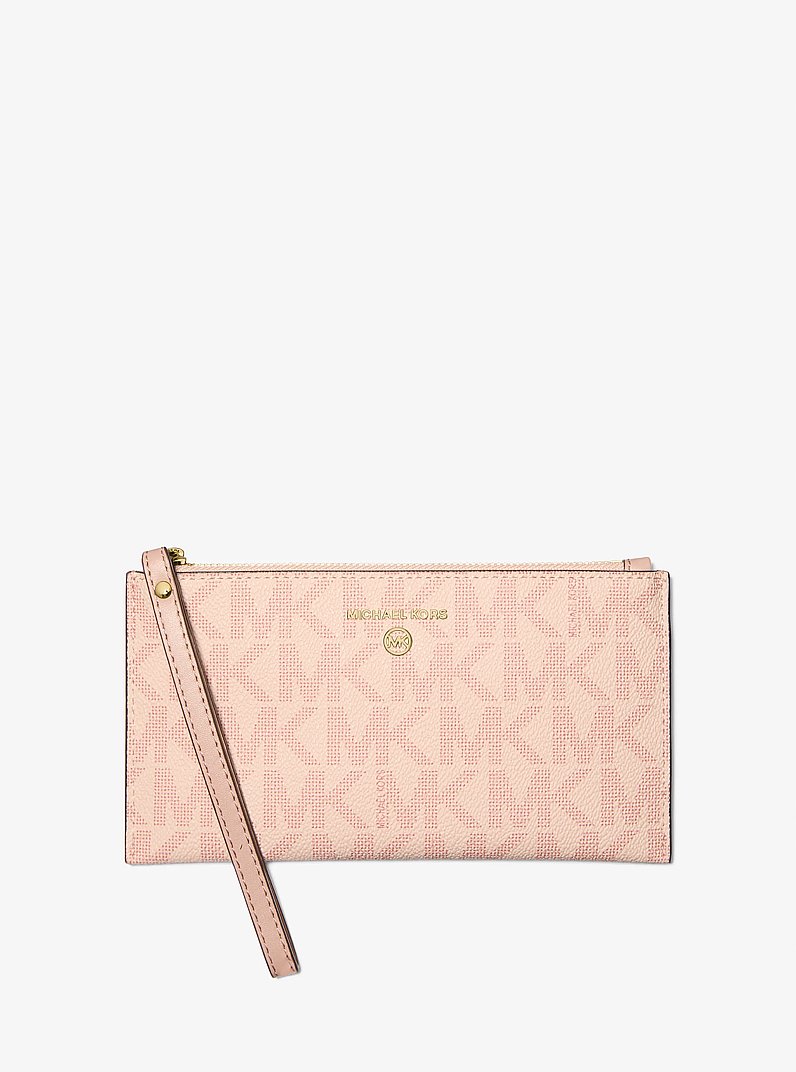 Jet Set Charm Small Signature Logo Wristlet in BALLET | Michael Kors