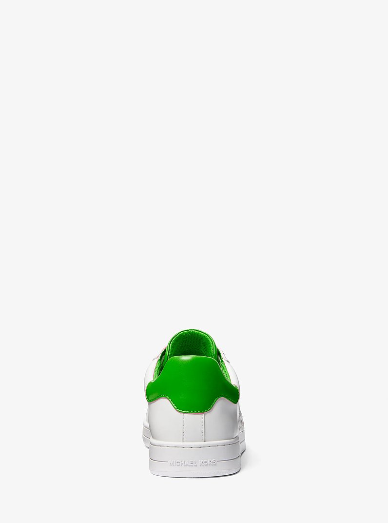 Jacob Logo Embellished Lace-Up Sneaker in JUNGLE | Michael Kors