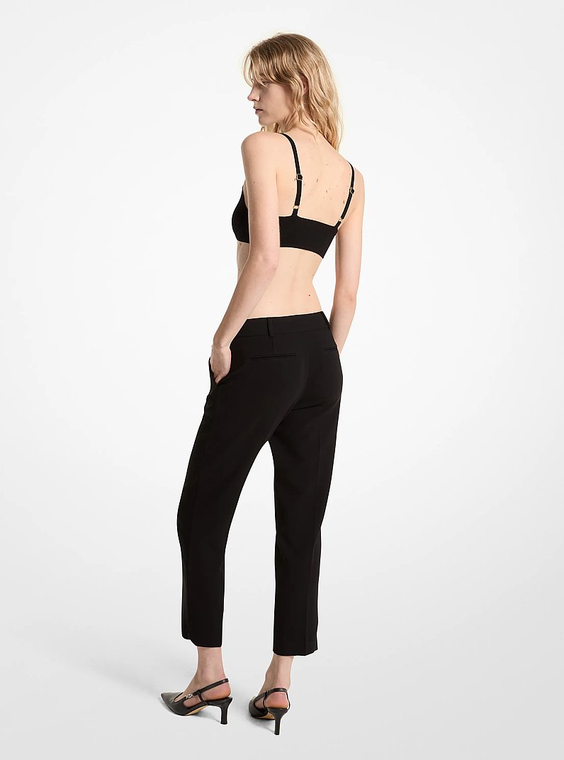 Pantalone in cr&ecirc;pe in NERO | Michael Kors