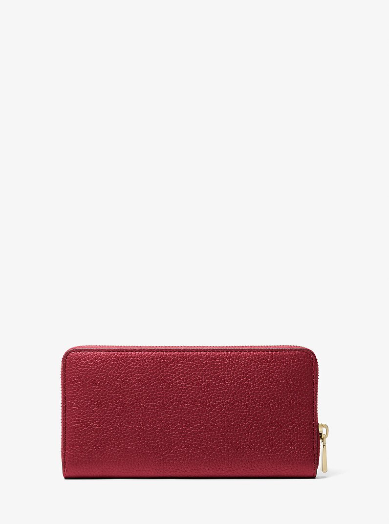 Grand portefeuille Jet Set en cuir grain&eacute;