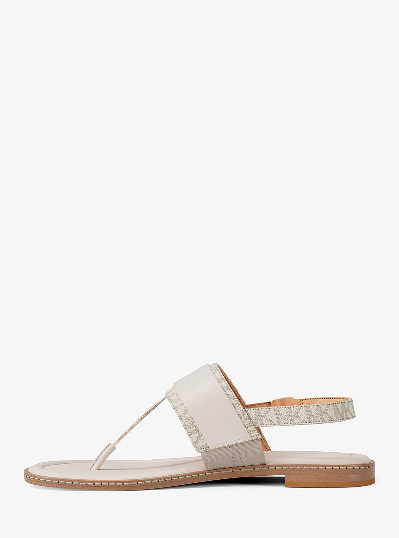 Carmen Signature Logo Sandal in VANILLA | Michael Kors