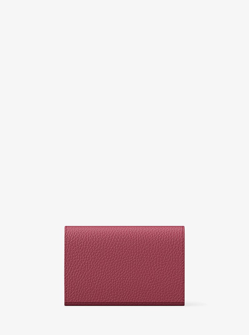 Hudson Pebbled Leather Card Case in MULBERRY | Michael Kors