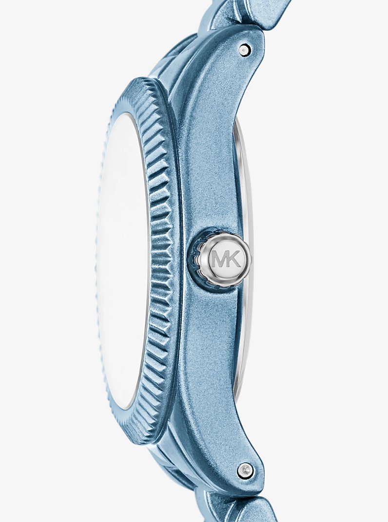 Kleine, blaue Armbanduhr Lexington in limitierter Auflage in CHAMBRAY | Michael Kors