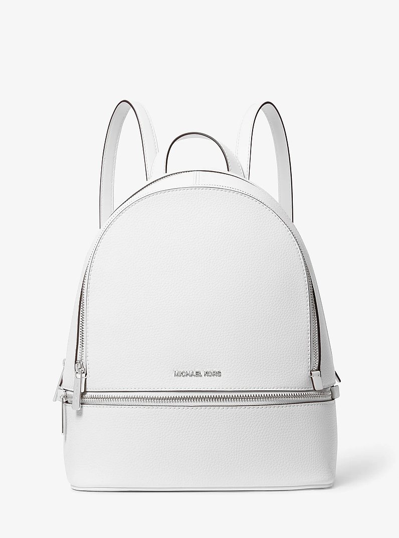Mochila Rhea mediana con piel granulada in BLANCO INTENSO | Michael Kors