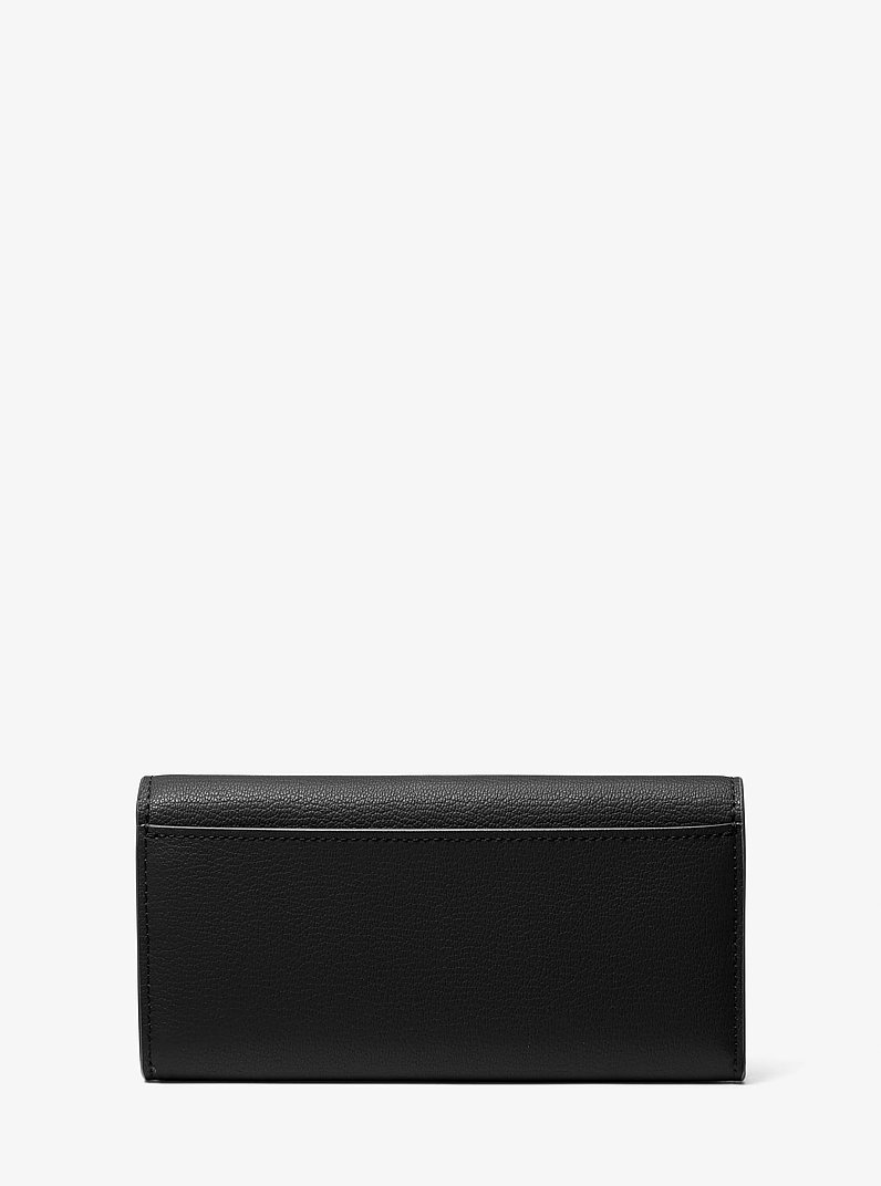 Hamilton Large Leather Continental Wallet in BLACK | Michael Kors