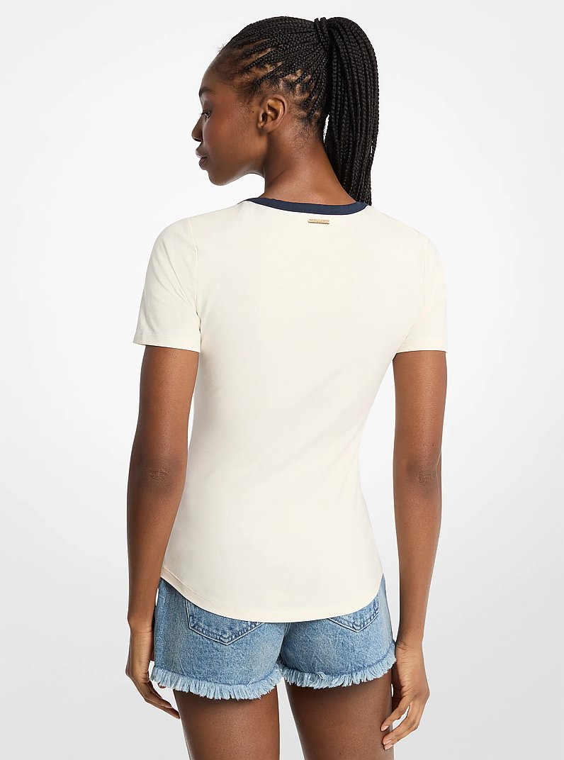 T-shirt en jersey extensible KORS in OS | Michael Kors