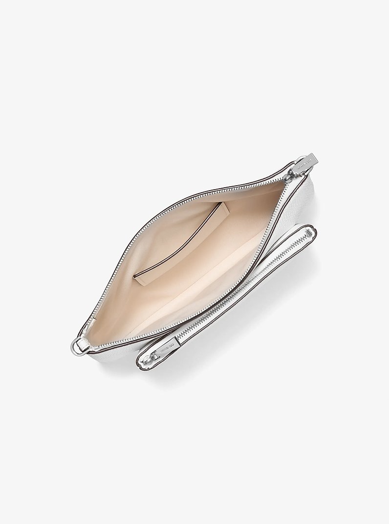 Jet Set Medium Pebbled Leather Convertible Crossbody Bag in OPTIC WHITE | Michael Kors